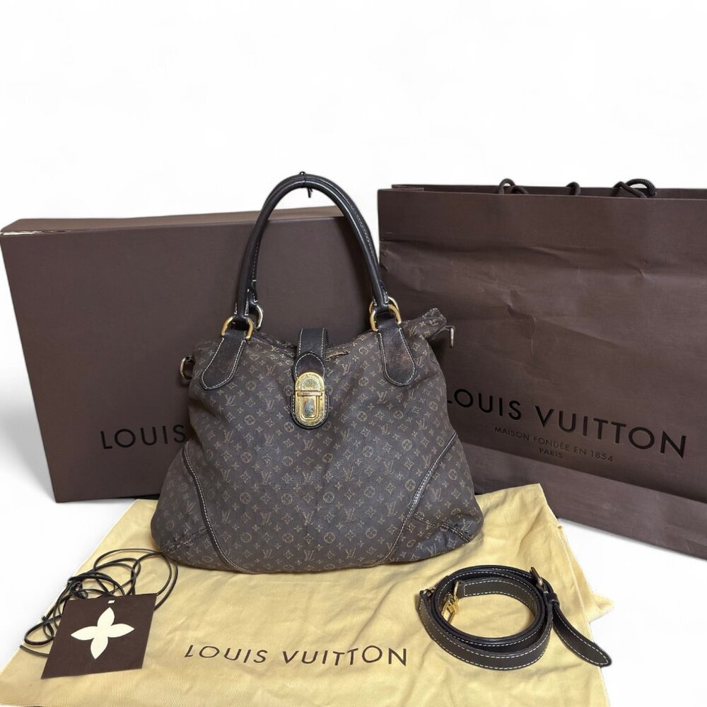 LOUIS VUITTON Monogram Idylle Elegy Handbag Black M56696